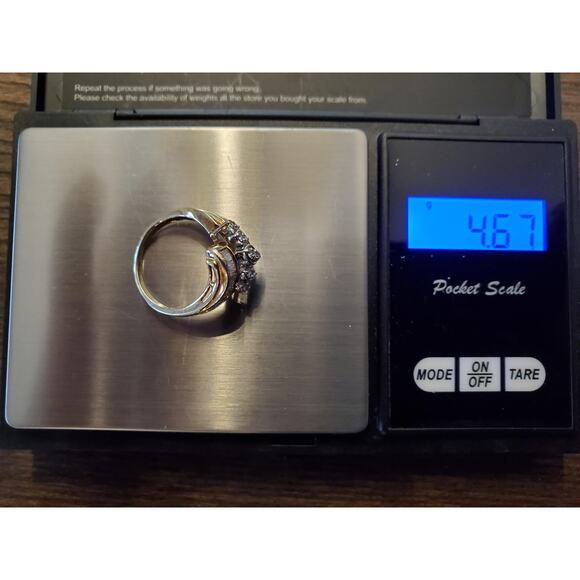 Gold Bypass Ring with Channel-Set Diamonds - Picture 4 of 5